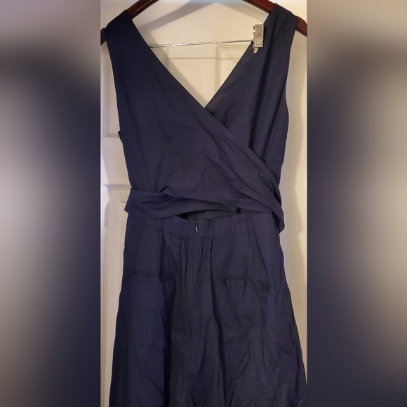 J. Crew Navy Wrap Jumpsuit - Picture 6 of 13